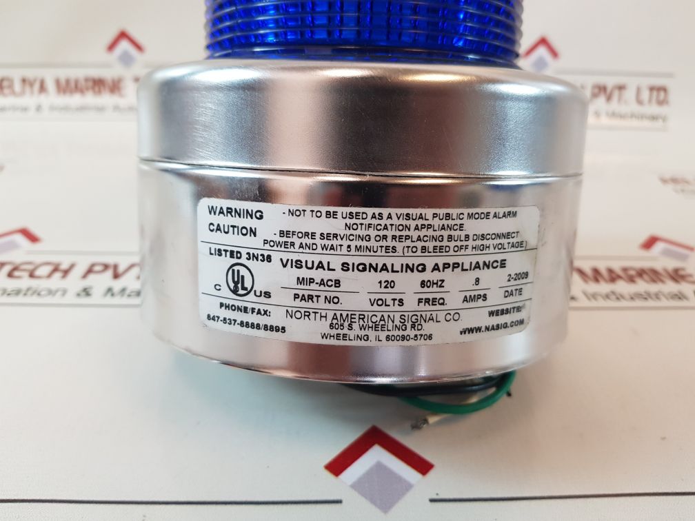 North American Signal Mip-acb Blue Visual Signaling Appliance Light