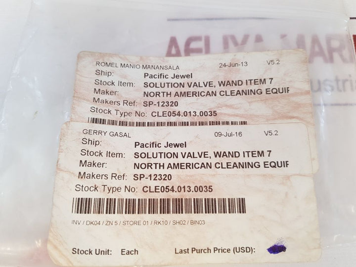North American Sp-12320 Solution Valve