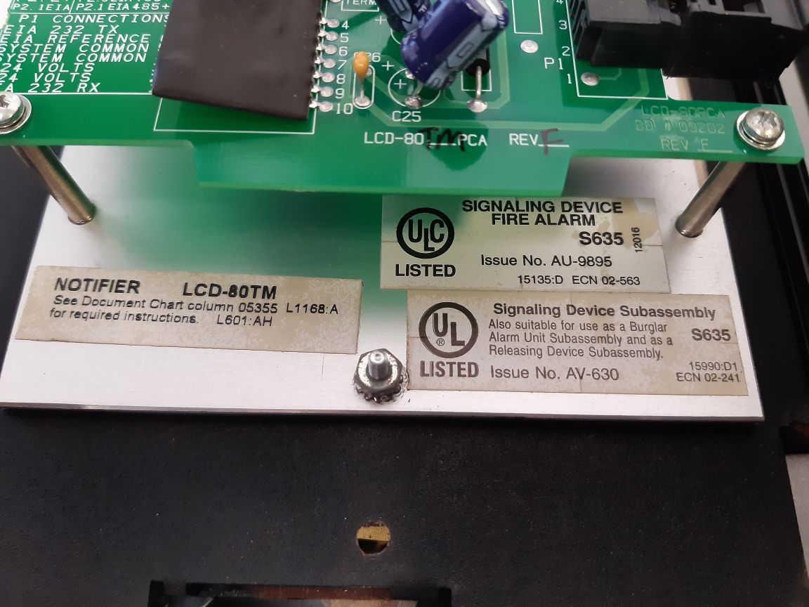 Notifier Abf-1Db Fire Alarm Annunciator