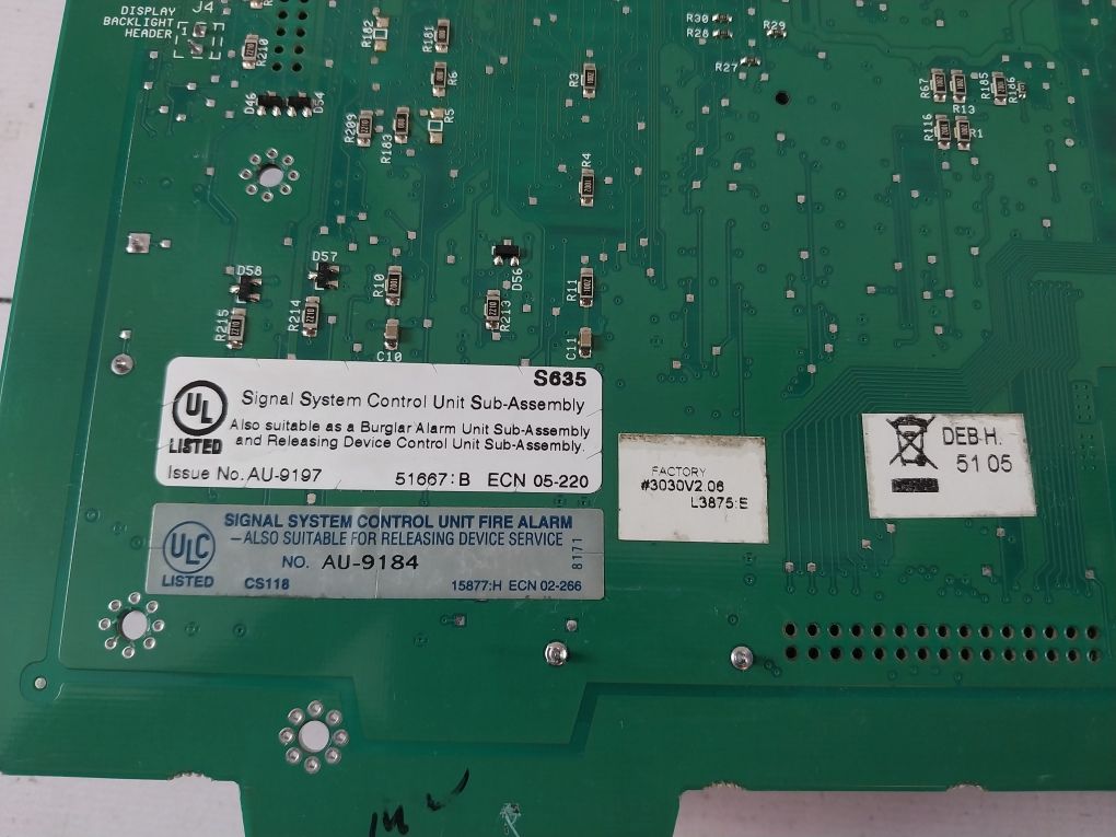 Notifier Cpu-3030D Module-fire Alarm Control Unit Board