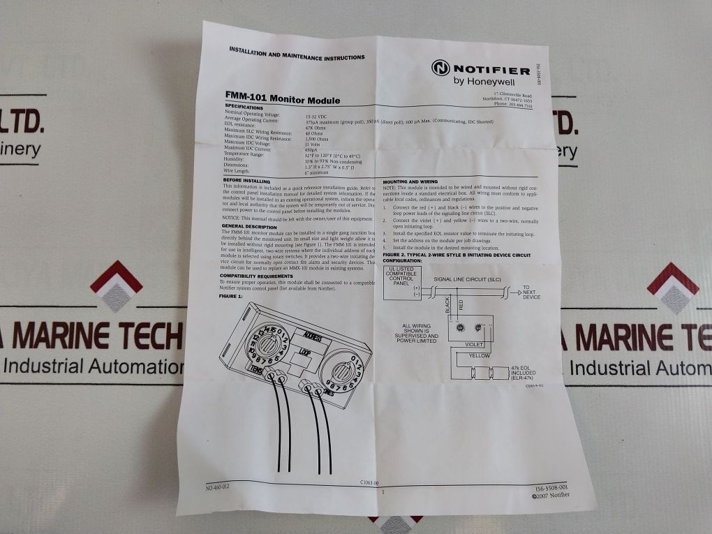 Notifier Fmm-101 Mini Monitor Module Free Shipping