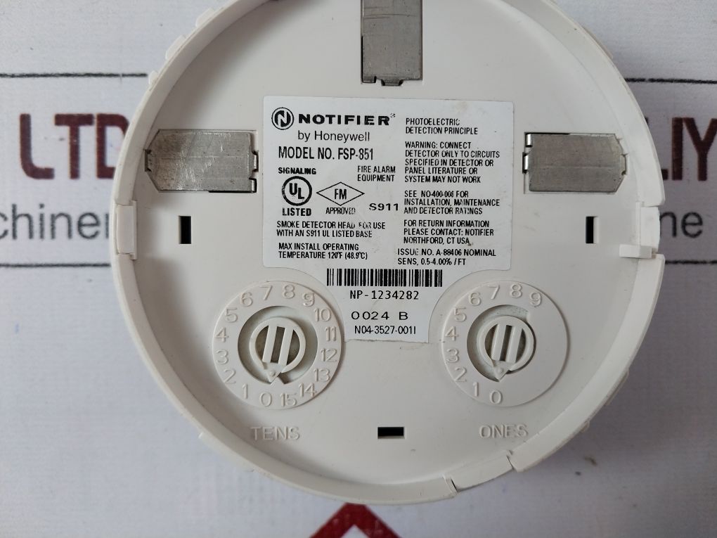 Honeywell Notifier Fsp-851 Smoke Detector Head