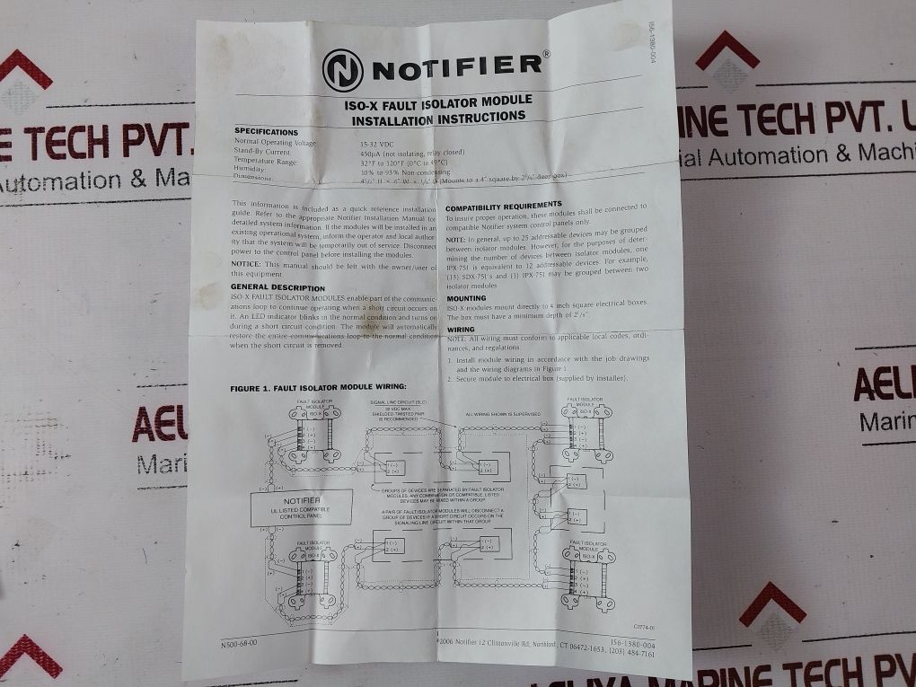 Notifier Iso-x Fault Isolator Module