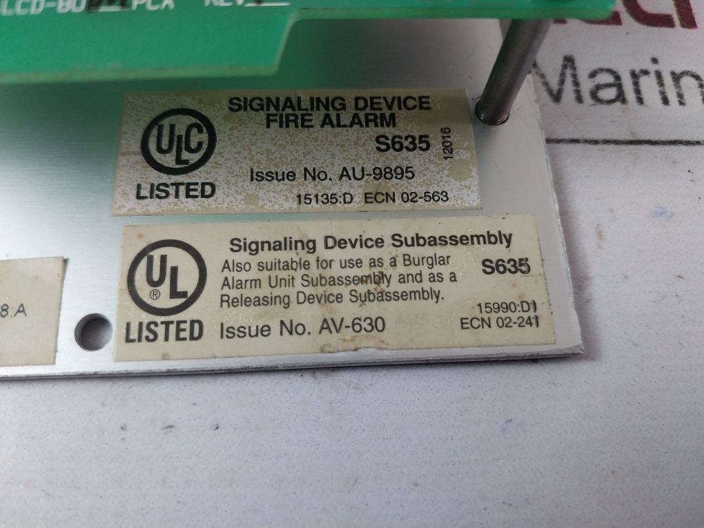 Notifier Lcd-80Tm Fire Alarm Annunciator(Display not working)