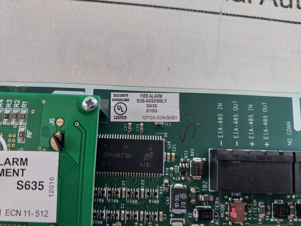 Notifier Lcd2-80 Annunciator Fire Alarm Card