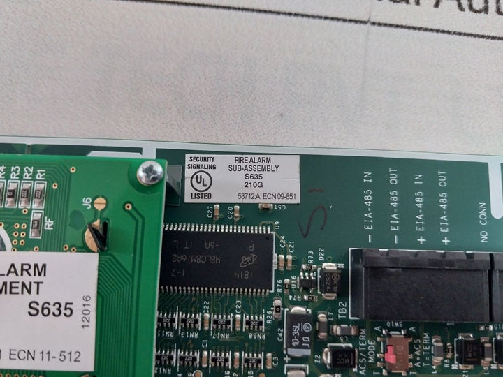 Notifier Lcd2-80 Annunciator Fire Alarm Card