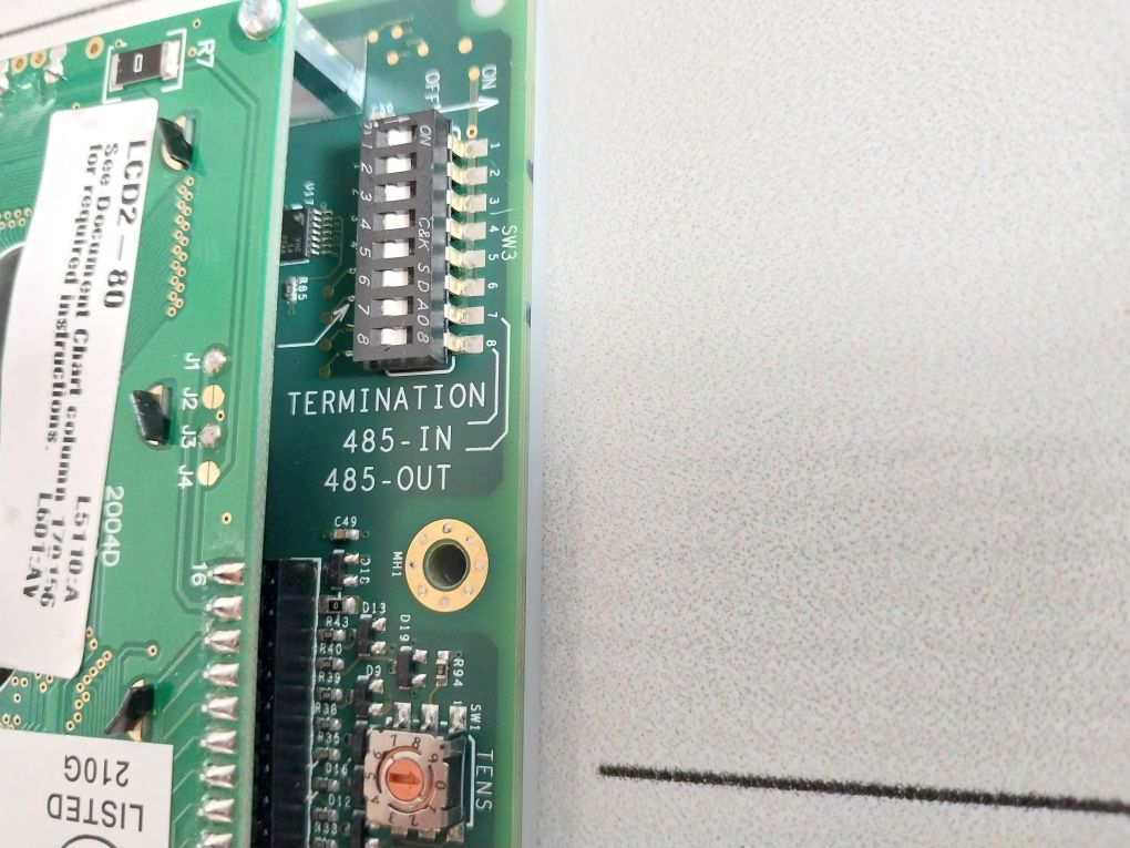 Notifier Lcd2-80 Annunciator Fire Alarm Card