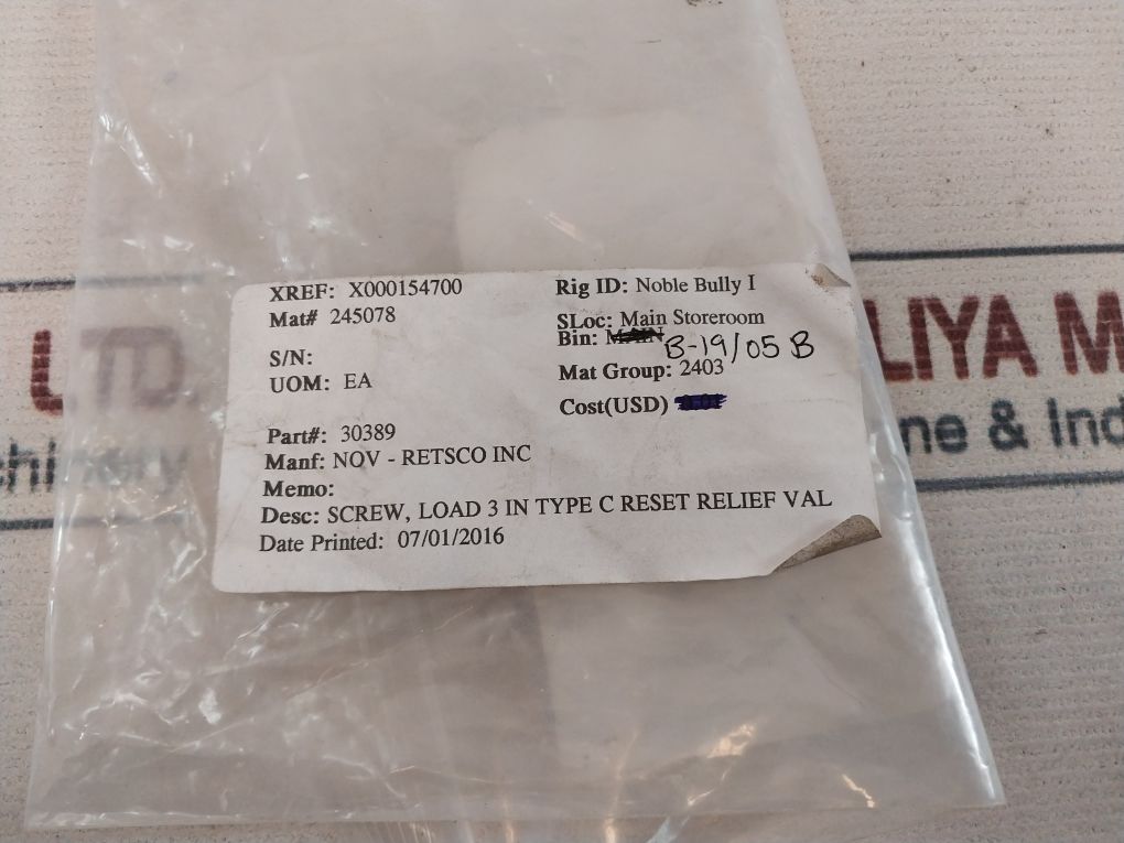 Nov-retsco H30389 Screw