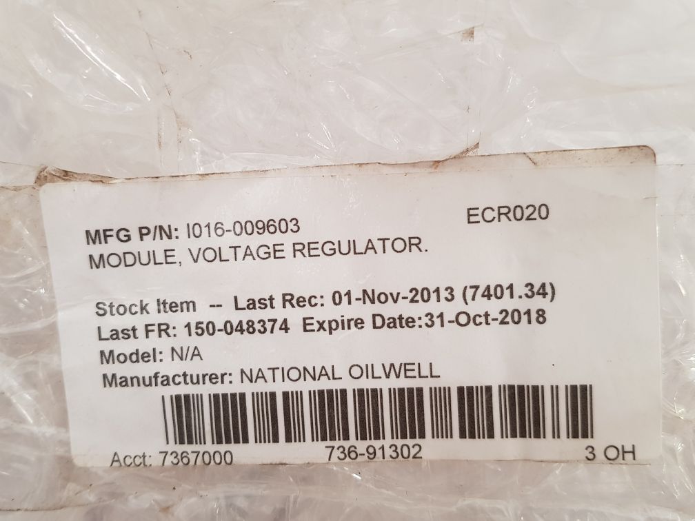 Nov 10055625-001 Voltage Regulator Module 9603