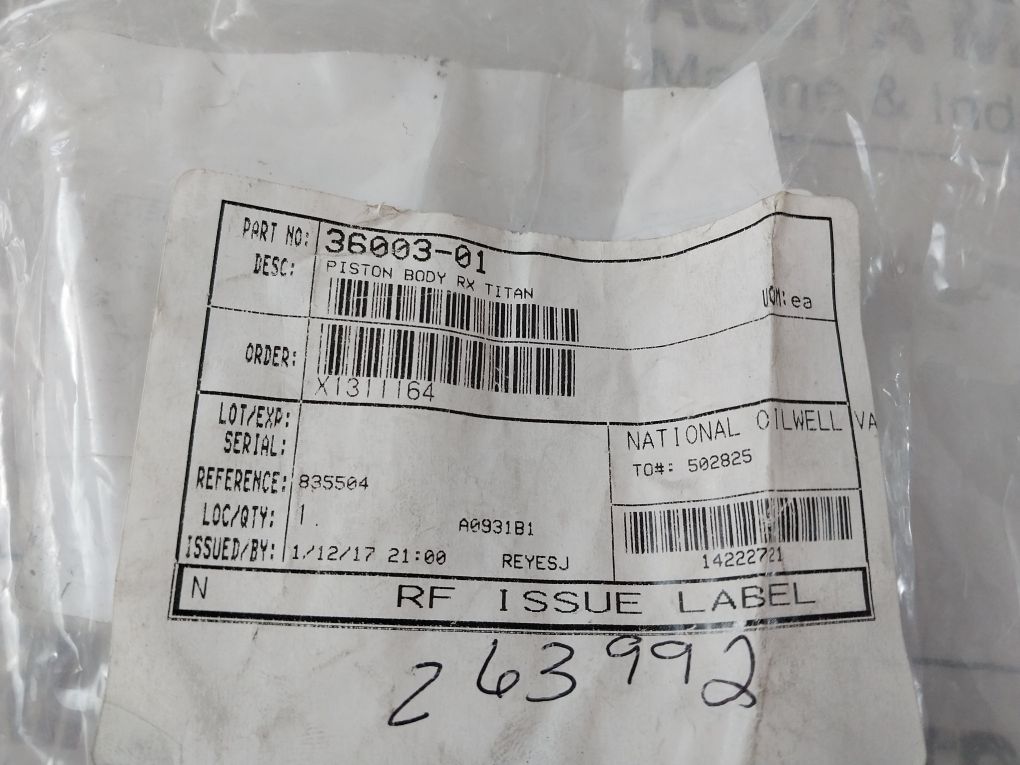 Nov 10297704-001 Piston Valve