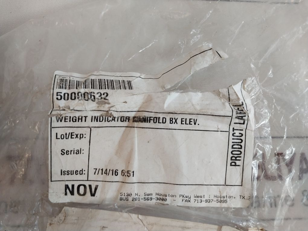 Nov 50000632 Weight Indicator Manifold Bx Elevator