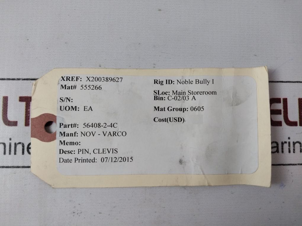 Lot of 12x Nov 56408-2-4C Clevis Pin