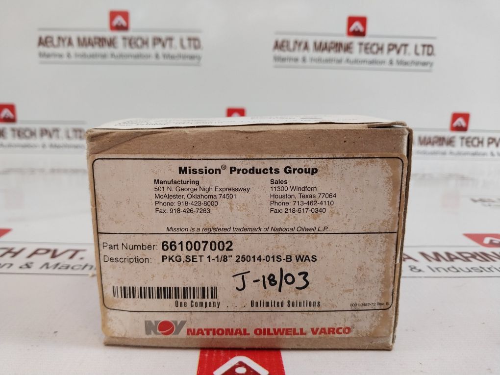 Nov 661007002 Set 1-1/8” 25014-01S-b Set