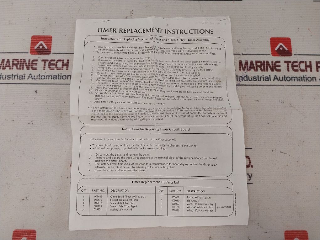 Nova 55-055625K Circuit Board Timer Replacement Kit