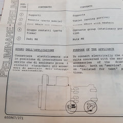 Novomax 600967/371 Sliding Contacts For Electrical Accessories