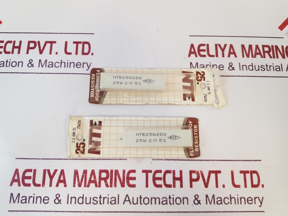 Lot Of 9X Nte 25W2D0 Flameproof Resistor 25W 2Ohm