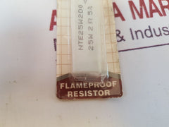 Lot Of 9X Nte 25W2D0 Flameproof Resistor 25W 2Ohm