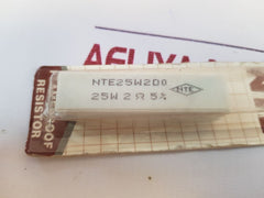 Lot Of 9X Nte 25W2D0 Flameproof Resistor 25W 2Ohm