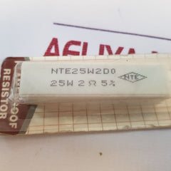 Lot Of 9X Nte 25W2D0 Flameproof Resistor 25W 2Ohm