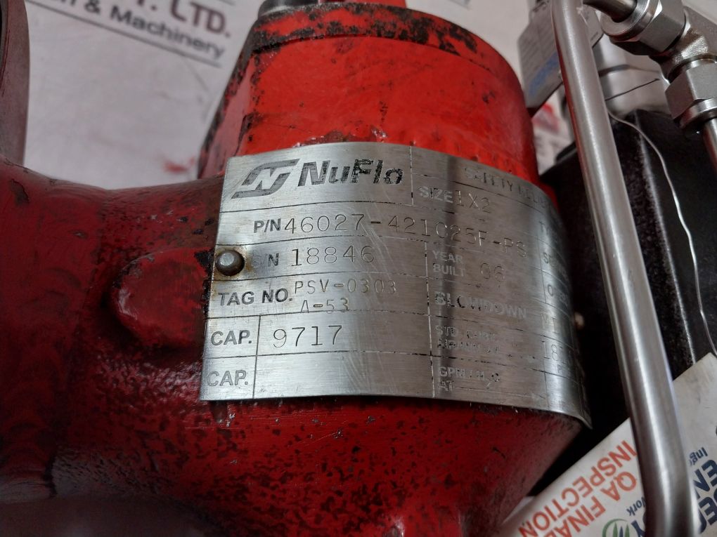 Nuflo Swagelok 46027-421C25F-ps Pilot-operated Safety Relief Valve