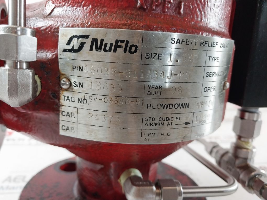 Nuflo 46038-311A34J-ps Safety Relief Valve Type Hl