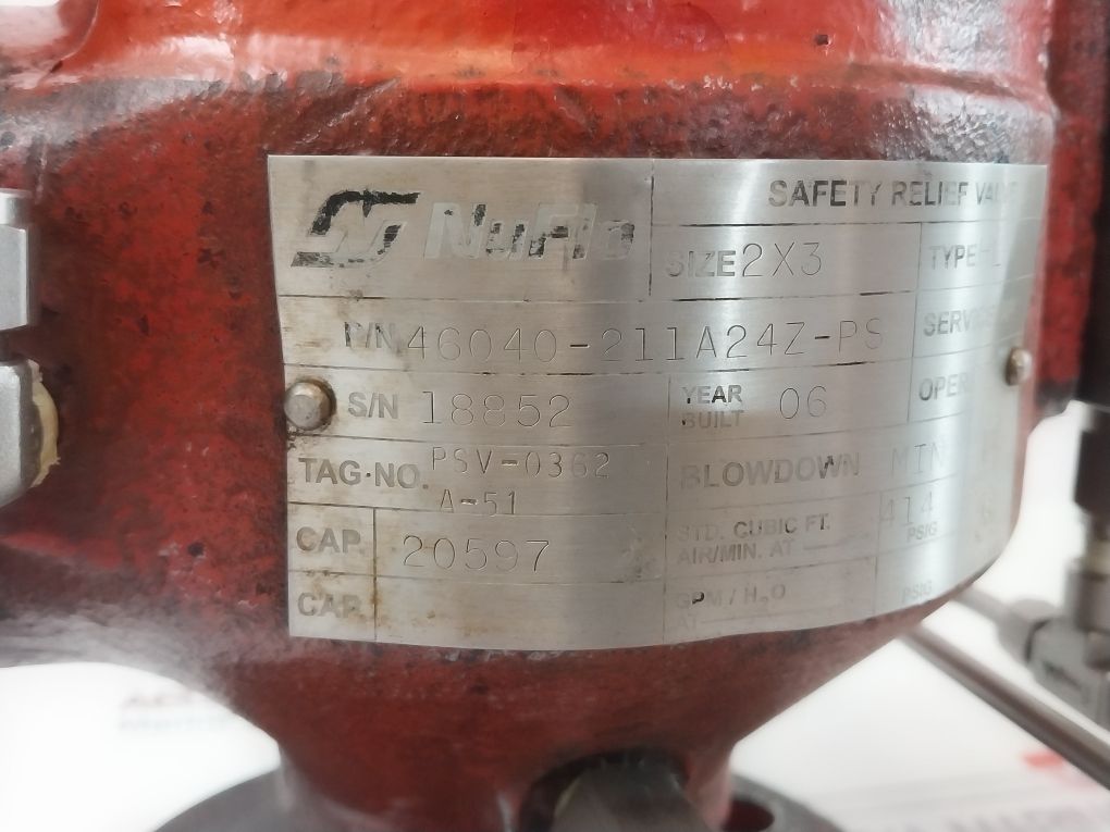 Nuflo 46040-211A24Z-ps Safety Relief Valve