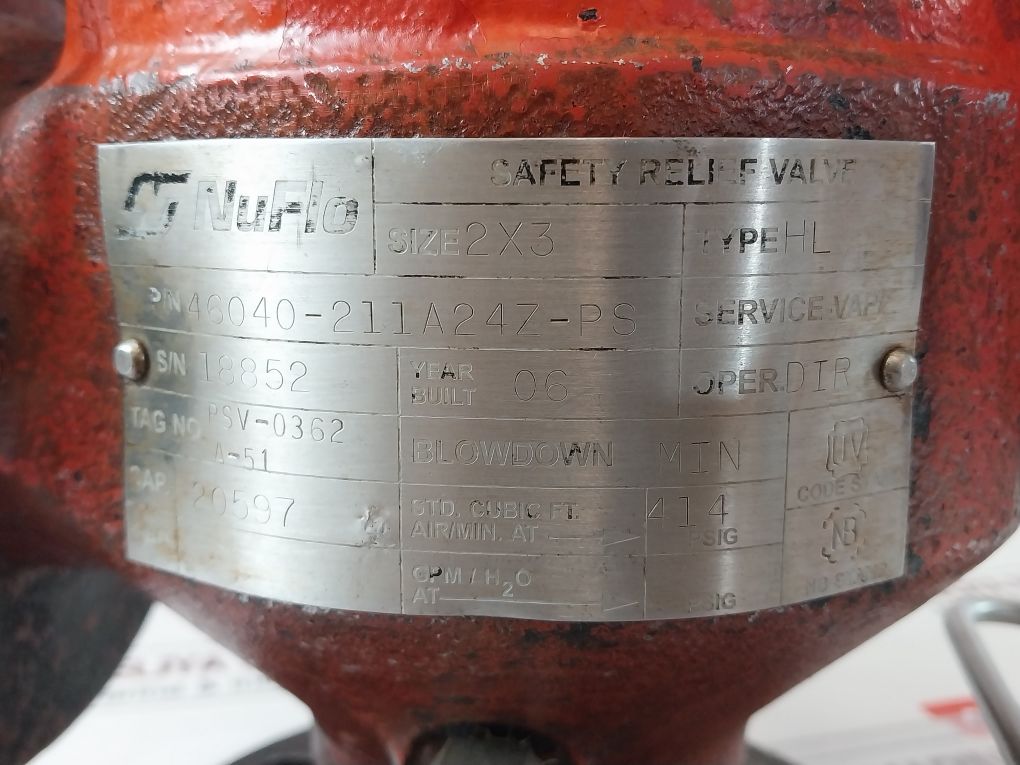 Nuflo 46040-211A24Z-ps Safety Relief Valve