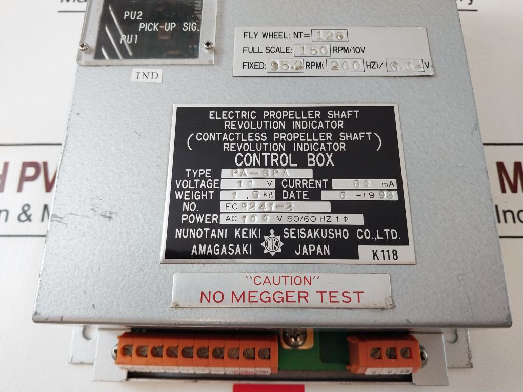 Nunotani Keiki Pa-spa Electric Propeller Shaft Revolution Indicator Control Box