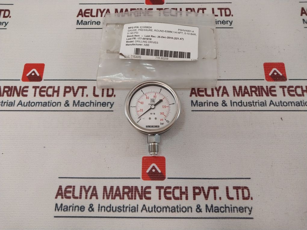 Nuova Fima En837-1 Pressure Gauge