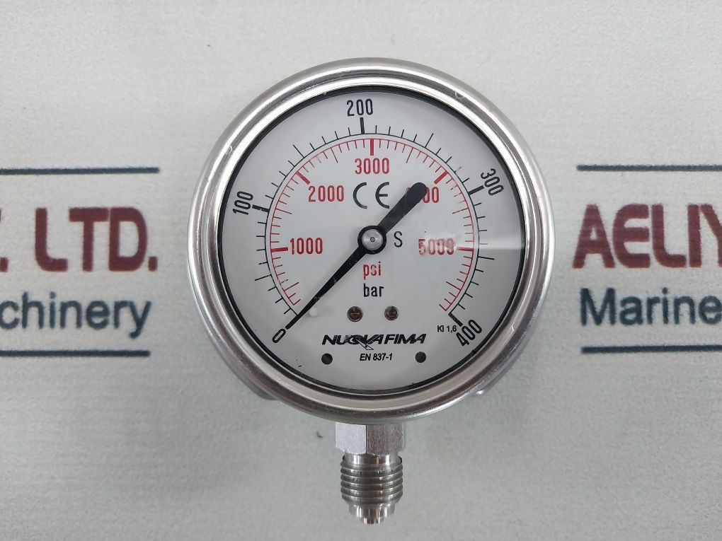 Nuova Fima En 837-1 Pressure Gauge 0-400 Bar