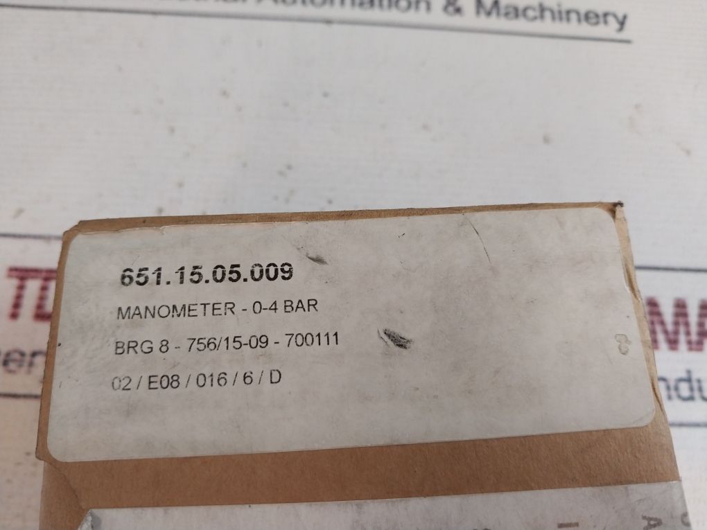 Nuovafima 0-4 Bar Manometer