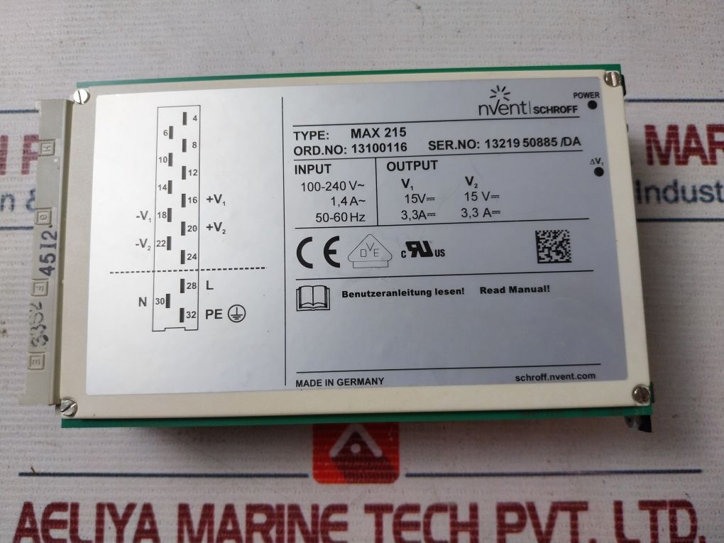 Nvent Schroff Max 215 Power Supply 13100116