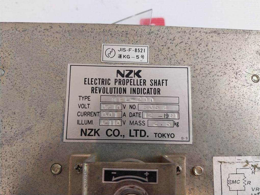 Nzk Mfl-200 Electric Propeller Shaft Revolution Indicator 