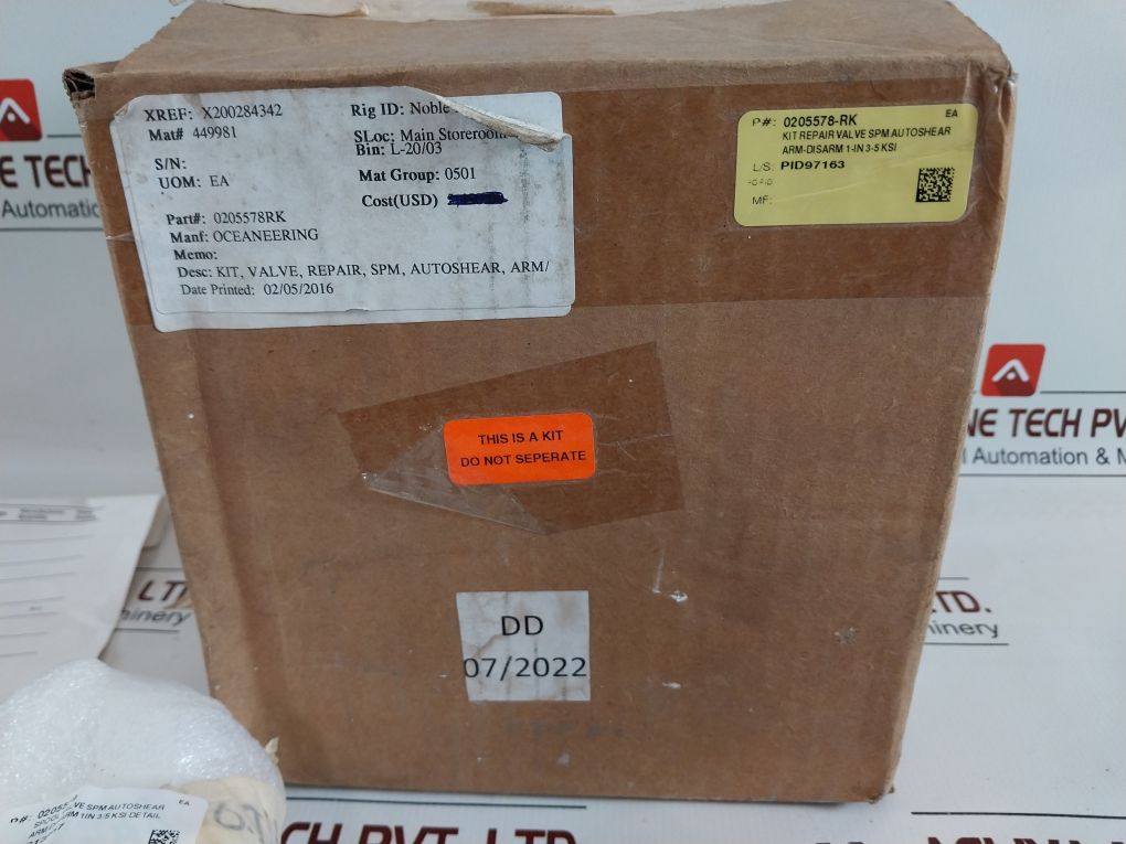 Oceaneering 0205578Rk Valve Repair Kit 