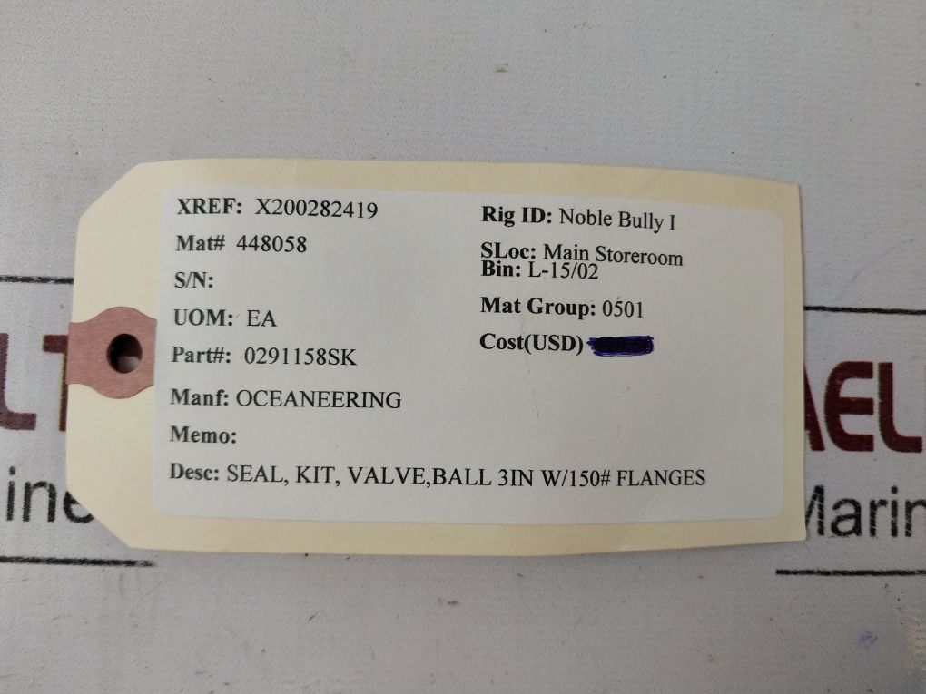 Oceaneering 0291158-sk Seal Kit