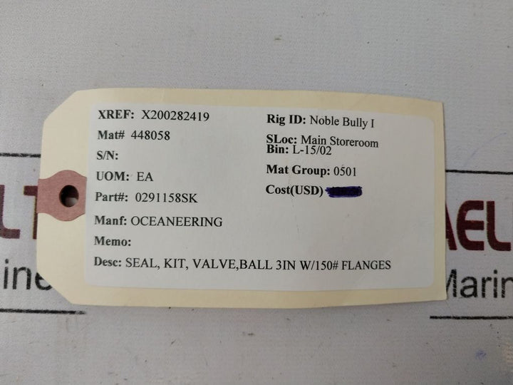 Oceaneering 0291158-sk Seal Kit