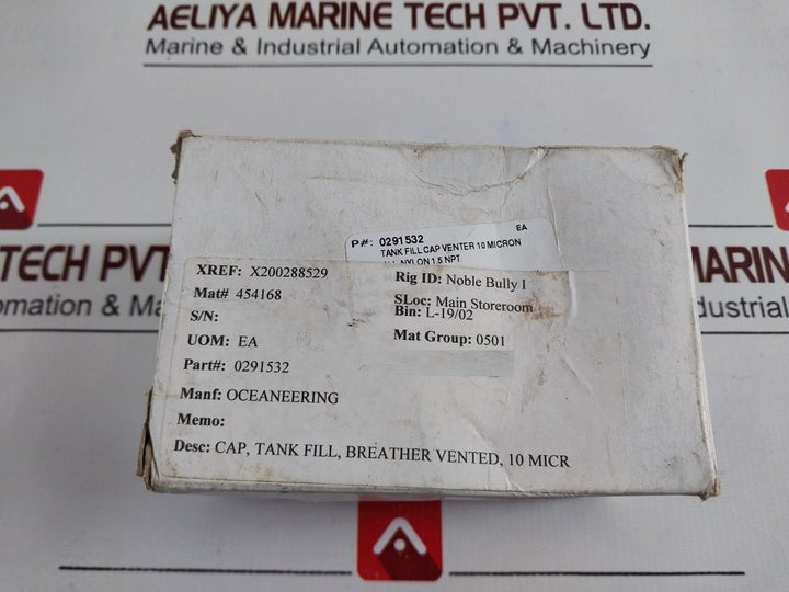 Oceaneering 0291532 Tank Fill Cap