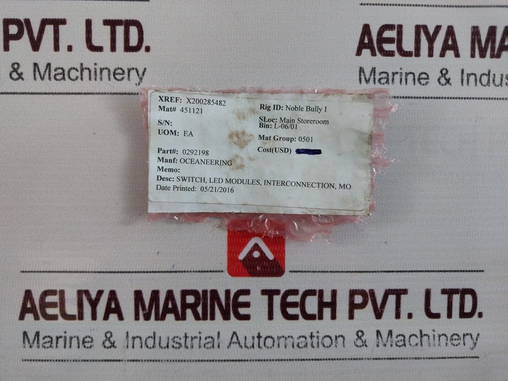 Oceaneering 0292198 Rev.D Interconnection Switch Led Modules