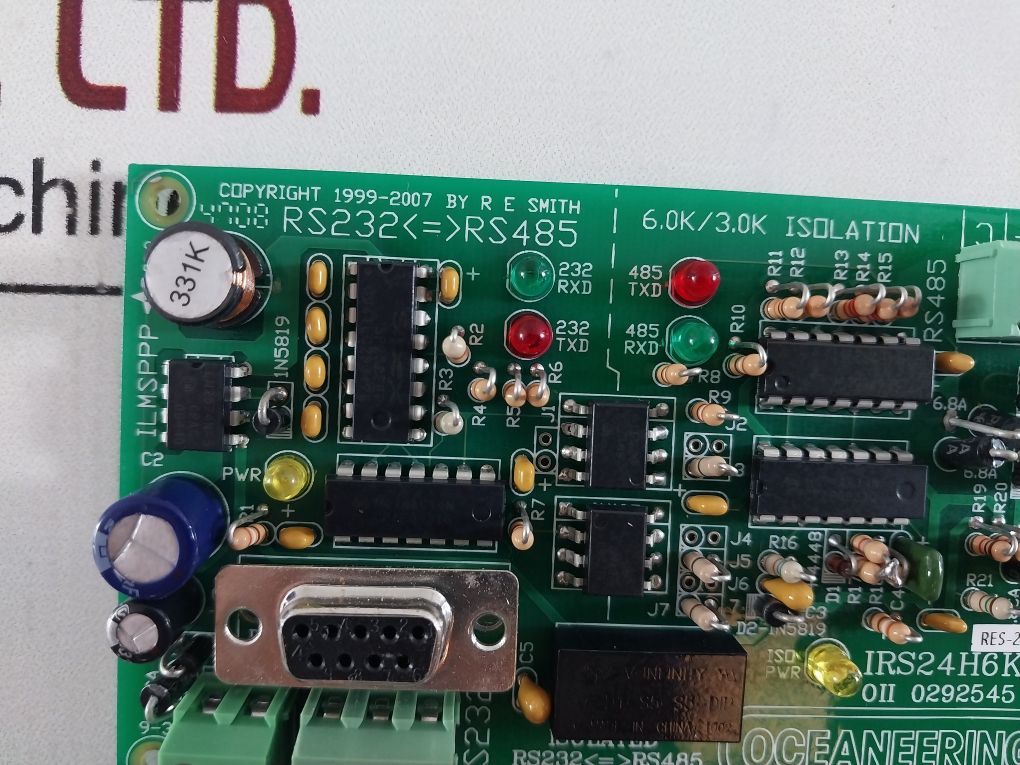 Oceaneering Irs24H6K Pcb Card 0292545 Rs232 To Rs485 Converter