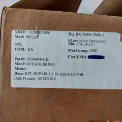 Oceaneering 0296048-rk 1/2 In Regulator Repair Kit