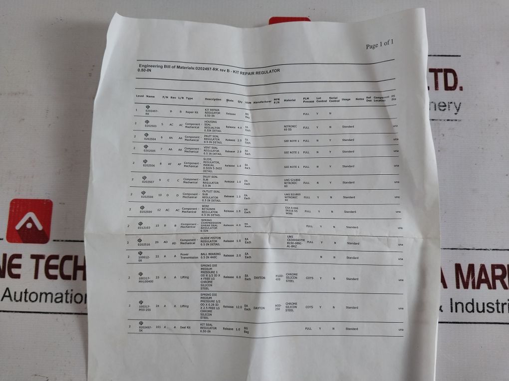 Oceaneering 0296048-rk Repair Kit