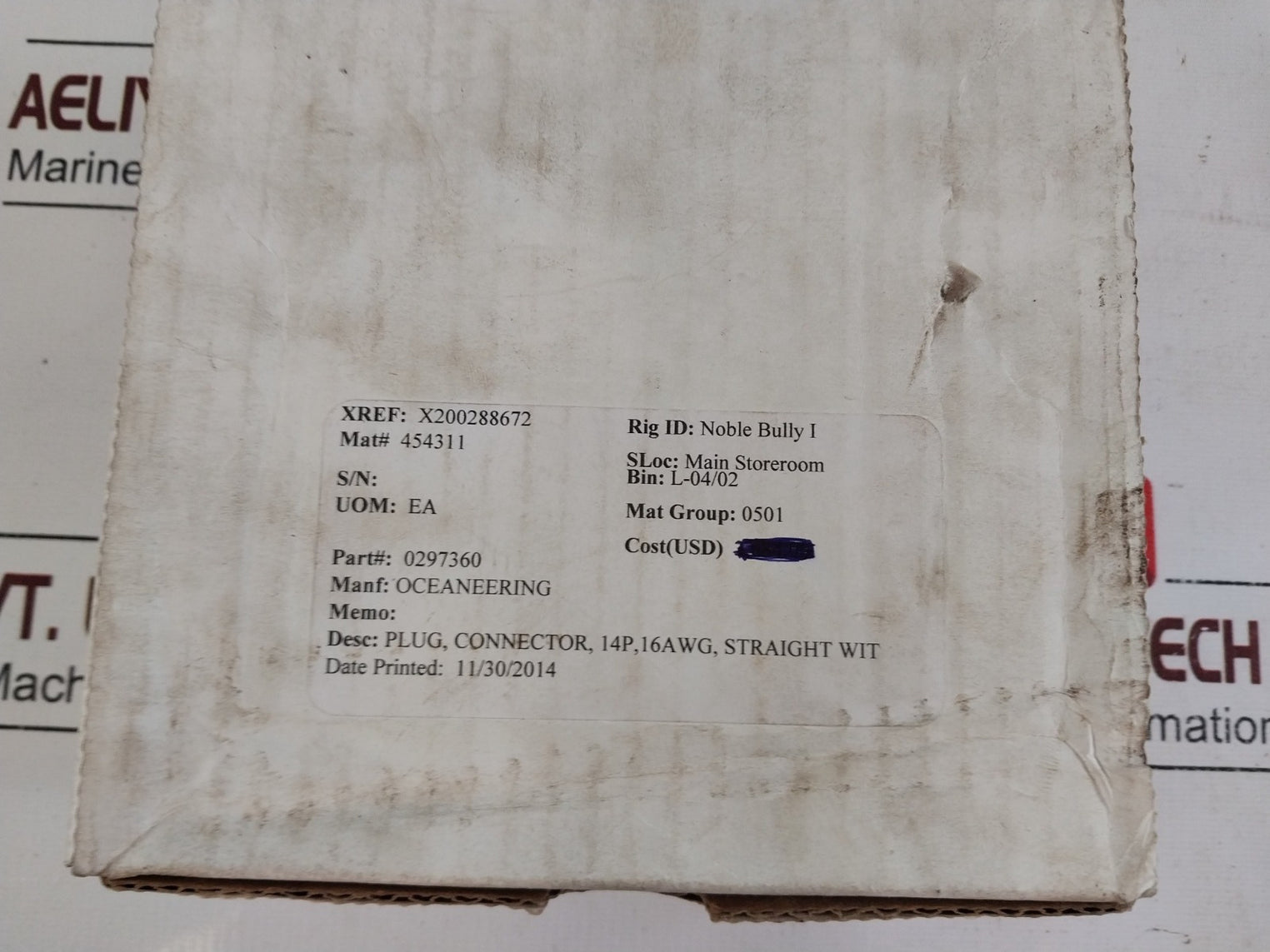 Oceaneering 0297360 Connector Plug 14P 16Awg Straight