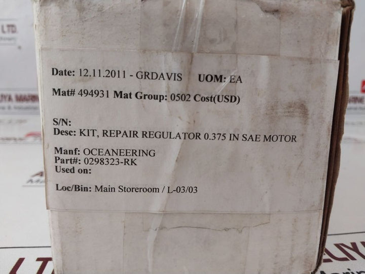 Oceaneering 0298323-rk Regulator Repair Kit