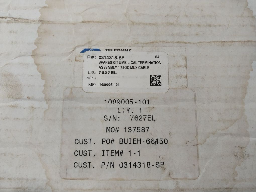 Oceaneering 0314318-sp Spares Kit