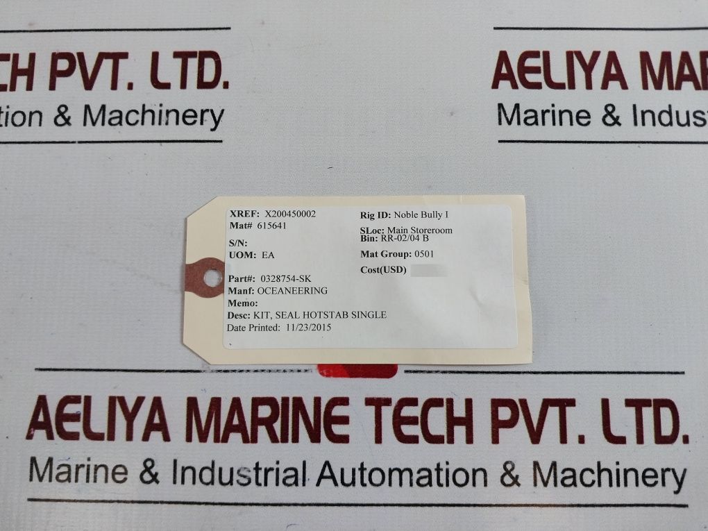 Oceaneering 0328754-sk Single Hotstab Seal Kit