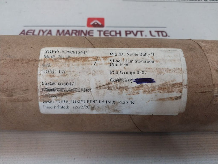 Oceaneering 0330471-aa Tube Riser Pipe 1.5 In X 16.20 In