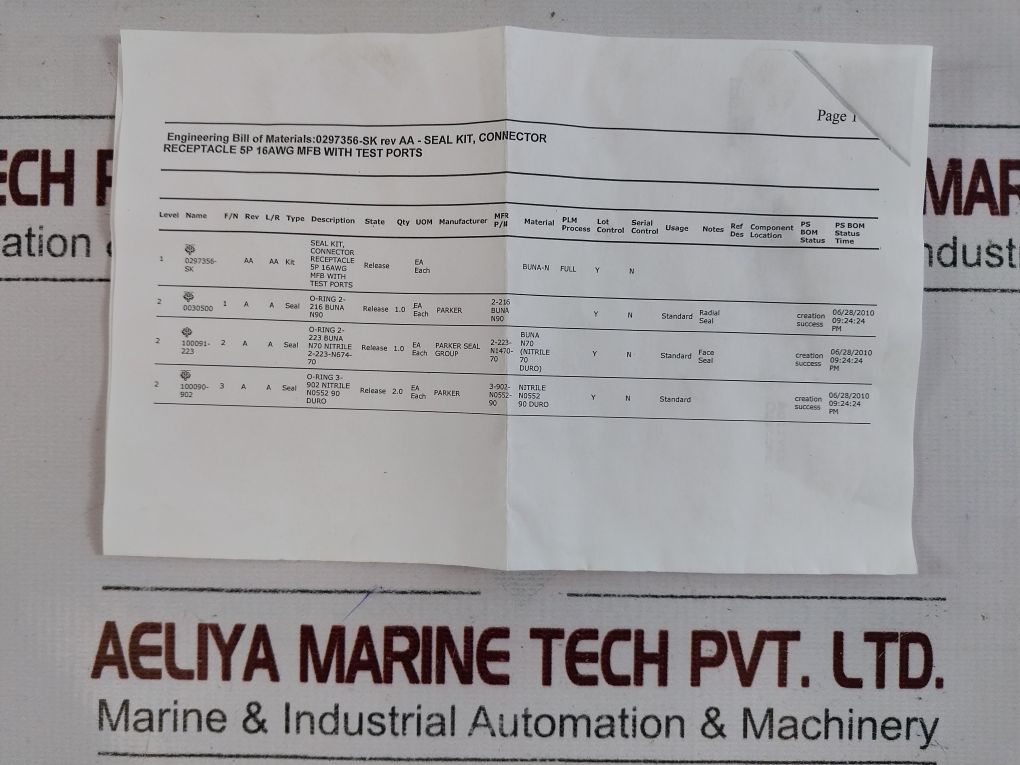 Oceaneering 0330492-sk Seal For Flowmeter Kit