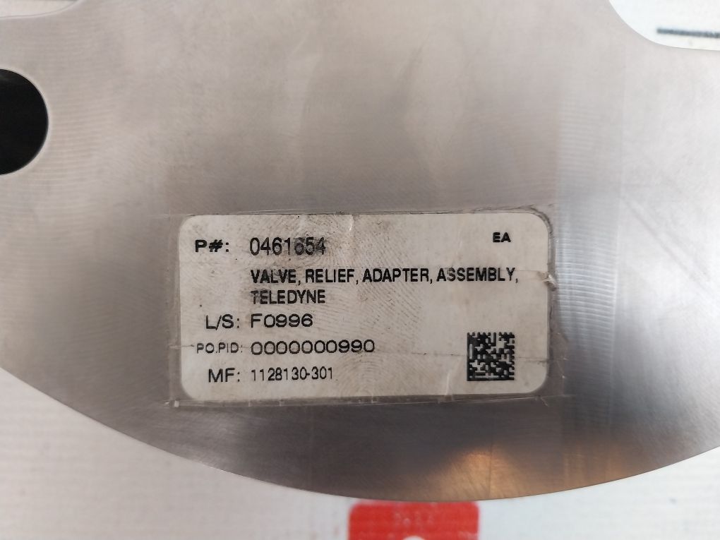 Oceaneering 0461654 Adapter Relief Valve Assy