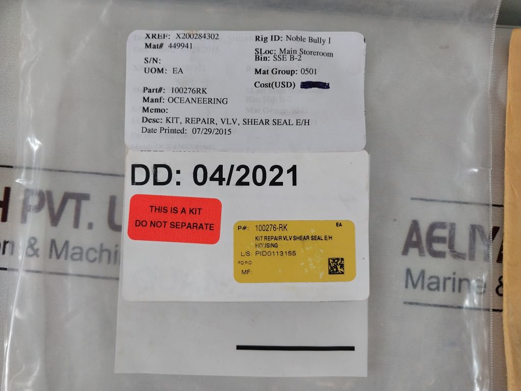 Oceaneering 100276-rk Seal Kit