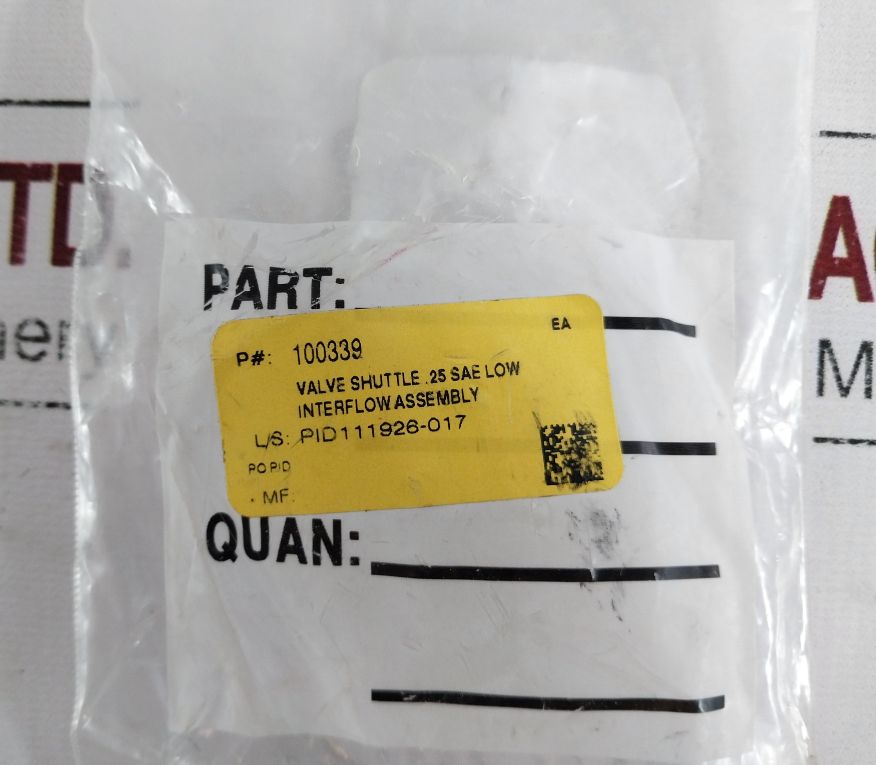 Oceaneering 100339 Shuttle Valve 100340 Ad